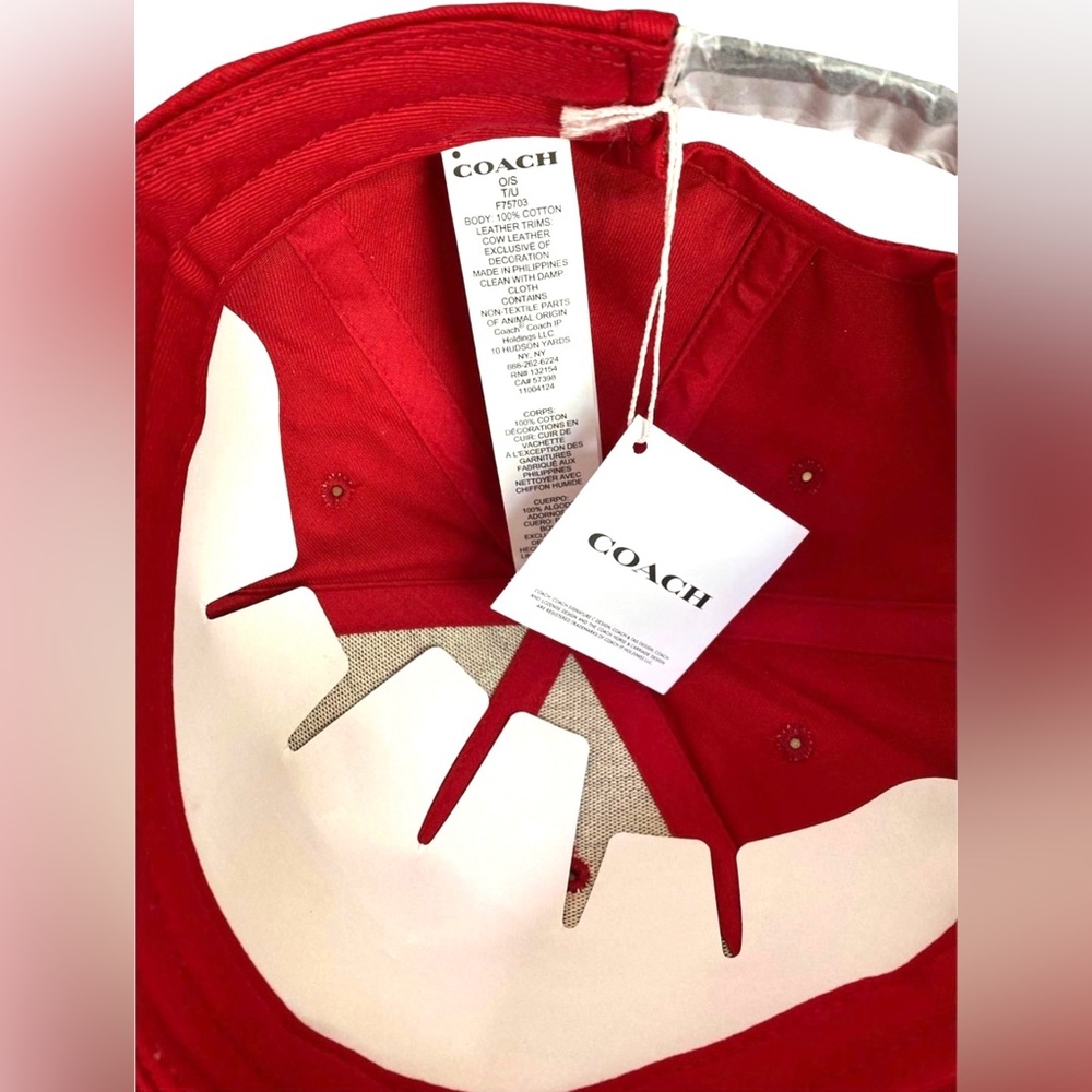 NWT Coach Varsity C Cap Red/ Black M/L - Picture 5 of 5